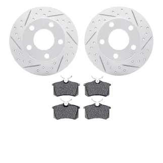 R1 Concepts WBSN1-74010 Brake Rotors - Carbon Coated - D/S W/ Perf Sport Pads